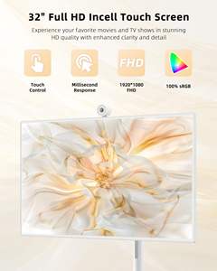 Écran intelligent interactif portable 32 pouces, panneau IPS 60 Hz 178 °   Angle de vue, batterie 8000 mAh, rotatif, hauteur réglable, service OEM ODM - Product Image 4