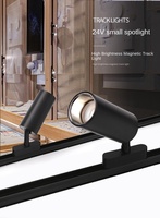Luz magnética de riel de tamaño pequeño, varios tipos opcionales, proyector lineal de pared, foco de doble cabezal con interruptor de encendido/apagado, iluminación de enfoque para gabinetes