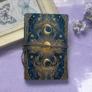 Classico regalo di pasqua per Notebook A6 per s per disegnare e registrare avventure di vacanza con <span class=keywords><strong>sole</strong></span> <span class=keywords><strong>luna</strong></span> stelle motivi ornati su t - Product Image 2