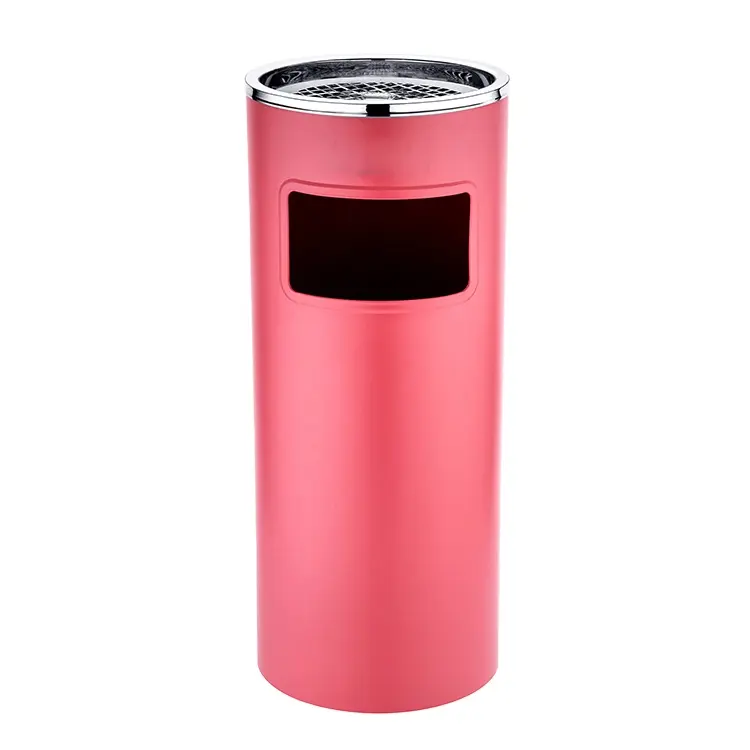 New Trash Litter bin Dustbin Public Metal Dustbin Commercial Trash Can Waste Container Bin Trashcan