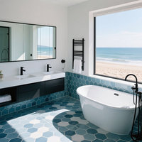 Cabine préfabriquée pour hôtel de villégiature, maison modulaire prête à l'emploi, conteneur modulaire, petite maison bleue, maison mobile modulaire, casa prefabricada con baño