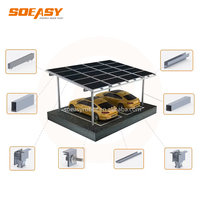 Structure de montage de panneaux solaires en aluminium SOEASY, abri solaire pour voitures, systèmes de montage au sol pour énergie solaire