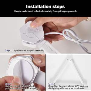 स्मार्ट rgbic दीवार sconns प्रकाश संगीत सिंक वॉयस कंट्रोल नेतृत्व वाली दीवार Grab लाइट बार - Product Image 5