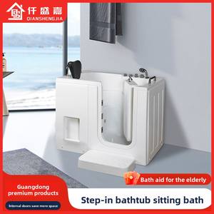 Banheira sem barreira acrílica <span class=keywords><strong>walk</strong></span>-<span class=keywords><strong>in</strong></span> para idosos temperatura constante massagem banheira de imersão com porta interior entrada para banheiro - Product Image 3