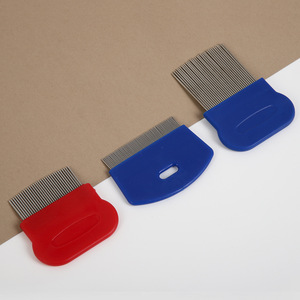 Stainless Steel Fine Tooth Plastic Pet Comb For Dogs And Cats Blue Long Size Convenient Grooming Tool - Product Image 2