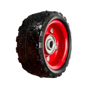 Roue pleine <span class=keywords><strong>de</strong></span> 5 pouces en mousse <span class=keywords><strong>de</strong></span> polyuréthane robuste avec moyeu métallique pour chariot à main, chariot <span class=keywords><strong>de</strong></span> jardin - Product Image 1