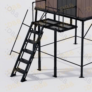 Plateforme <span class=keywords><strong>de</strong></span> <span class=keywords><strong>chasse</strong></span> surélevée 5ft 10ft avec cadre en alliage d'aluminium, tour <span class=keywords><strong>de</strong></span> <span class=keywords><strong>chasse</strong></span> robuste pour 2,3 personnes avec main courante pour la <span class=keywords><strong>chasse</strong></span> au cerf - Product Image 3