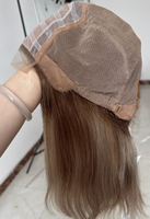 Prothèse capillaire médicale en soie, entièrement nouée à la main, sans colle, en cheveux humains vierges chinois, respirante et antidérapante, pour l'alopécie et la perte de cheveux