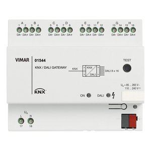 Vimar Knx Dali Gateway 8x16 <b>Channel</b> For Smart Lighting Control - Product Image 1