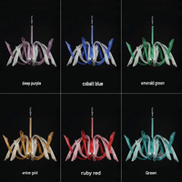 Lustre en verre coloré incurvé de luxe, lampe suspendue artistique moderne pour la décoration de villas et d'hôtels haut de gamme