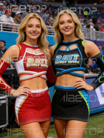 Uniforme de cheerleading personnalisé OEM avec strass, haut court à manches courtes et dos croisé, jupe-short en polyester et élasthanne, logo d'équipe personnalisable