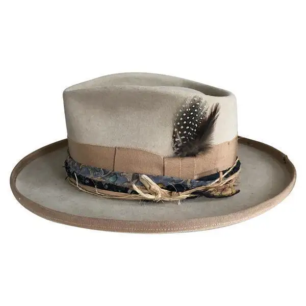 High Quality Pure Wool Felt Fedora Hat Open Road Vintage Rancher Hat Airway Vented Panama Hats For Men Women