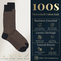 Chaussettes d'affaires personnalisées pour hommes, coton mercerisé premium 240N, motif micro-texturé, antibactériennes, pour tenue formelle, logo personnalisé