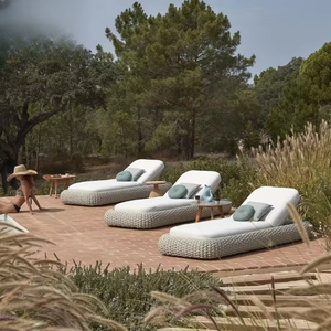 Chaise longue de <span class=keywords><strong>jardin</strong></span>, mobilier d'extérieur, lit de soleil en rotin, chaise longue de piscine, lit de repos, mobilier de patio - Product Image 2
