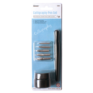 23834 Kit de stylo plume de calligraphie 7 pièces comprenant de l'encre de dessin noire et 5 plumes de calligraphie différentes - Product Image 6