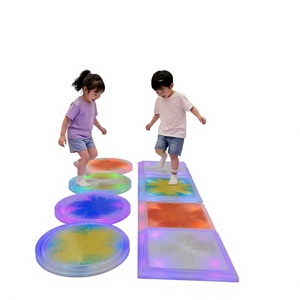Tapis de jeu sensoriel LED, dalles lumineuses interactives, tapis en gel coloré pour activités éducatives préscolaires et maternelles - Product Image 4