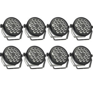 18x10W gbw 4-in-1 نحيف LED 8 dstage أضواء كاشفة للإضاءة المسطحة للسيارة mx512 الصوت الرئيسي/غسل الجدار الرقيق - Product Image 1