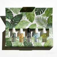 Kit de découverte de flacons d'échantillons de parfum personnalisés en feuille d'or 1ml 2ml 3ml 5ml 4 pièces 5 pièces 6 pièces avec boîte en papier