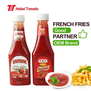 Pizza Fries Seasoning Quality Delicious Taste Plastic Bottles Tomato Ketchup 340g Sauce in