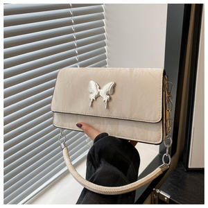 กระเป๋าถือผู้หญิงติดโบว์แฟชั่นใหม่, กระเป๋าถือสตรีเบา2024กระเป๋าถือสายโซ่กระเป๋าถือดีไซน์สำหรับผู้หญิง - Product Image 4