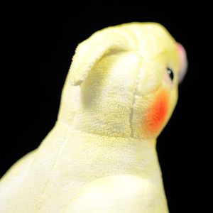 ตุ๊กตานกแก้วปากนกเหมือนจริงสีเหลืองพร้อมบลัชออนผ้าฝ้ายนุ่มพิเศษยัดไส้ของขวัญตกแต่งบ้านปาร์ตี้ตุ๊กตานกจำลอง - Product Image 2