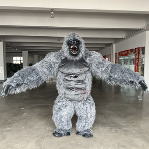 Inflável Black Gorilla <span class=keywords><strong>Mascot</strong></span> Costume Big Styling Páscoa Holiday Dress Props para Walked Doll Performance para Festas de Aniversário - Product Image 2
