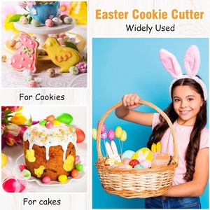 Tagliabiscotti in Silicone Personalizzati per Pasqua OEM, Stampi per Dolci Festivi con Manici a Molla, Fabbrica Certificata BSCI ISO9001, Vendita all'Ingrosso - Product Image 3