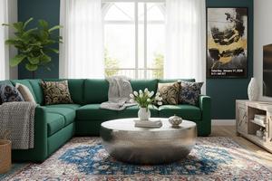 Mesa de Centro Moderna y Ecológica de Acero Inoxidable, Estructura Resistente, Fácil de Limpiar, Elegante Mueble para Sala de Estar o Apartamento - Product Image 3