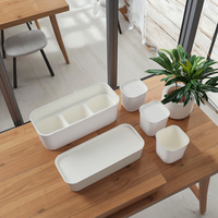 Cajas de embalaje de pulpa de caña de azúcar a presión húmeda, respetuosas con el medio ambiente, materiales reciclados de alta gama, impresión en relieve para bebidas de té, grado alimenticio