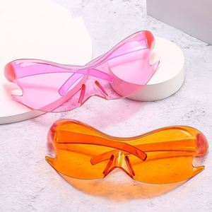 Gafas de sol Vintage Hip Hop Punk para mujer 2025 <span class=keywords><strong>Y2K</strong></span> Color deslumbrante una pieza con divertidas gafas de sol para conducir moda <span class=keywords><strong>Vogue</strong></span> - Product Image 4