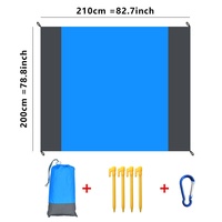 Tapis de plage sans sable, léger, compact, imperméable, portable, couverture de pique-nique d'extérieur, tapis de camping pliable avec pochette de transport