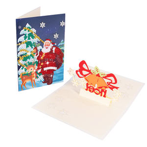 Solo <span class=keywords><strong>Navidad</strong></span> Santa Claus pingüino muñeco <span class=keywords><strong>de</strong></span> nieve árbol ciervo diamante pintura tarjetas <span class=keywords><strong>de</strong></span> felicitación para adultos vacaciones amigos familia - Product Image 2