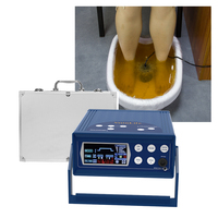 Magnifique machine de désintoxication ionique pour les pieds, bleue, neuve, avec ceinture infrarouge et coussinets de massage corporel, pour une relaxation corporelle à domicile.