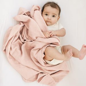 Custom Pack Soft Fabric Newborn <b>Swaddle</b> <b>Blanket</b> Muslin Baby Receiving <b>Blankets</b> With Headband - Product Image 3