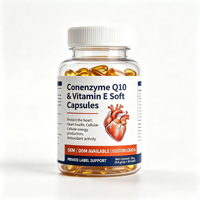 CoQ10 à haute absorption 400mg en gélules molles avec vitamine E naturelle, huile de son de riz et D-alpha tocophérol pour la santé cardiaque OEM/ODM