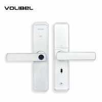 Venta al por mayor entrada digital sin llave Ttlock APP Control DE LA MANIJA huella dactilar tarjeta electrónica IC código de acceso cerradura de puerta inteligente para el hogar