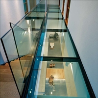 Usine chinoise de sécurité PVB SGP EVA Double Triple panneaux de verre feuilleté prix par mètre carré pour passerelle de sol
