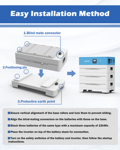 Batería Apilable de 51.2V 100Ah, 5kW 5kWh por Capa, Sistema de Almacenamiento de Energía Solar Todo en Uno - Product Image 6