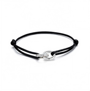 Pulsera Ajustable <span class=keywords><strong>de</strong></span> Acero Inoxidable con Baño PVD y Círculos <span class=keywords><strong>de</strong></span> Bloqueo, Pulsera <span class=keywords><strong>de</strong></span> Cuerda <span class=keywords><strong>de</strong></span> Protección <span class=keywords><strong>de</strong></span> Buena Suerte para Regalo <span class=keywords><strong>de</strong></span> Amor y <span class=keywords><strong>Amistad</strong></span> - Product Image 5