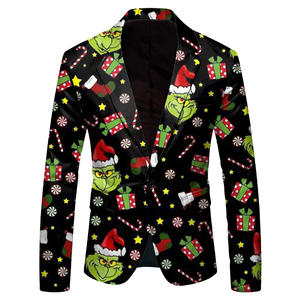 <span class=keywords><strong>Blazer</strong></span> para <span class=keywords><strong>Hombre</strong></span> Casual Slim Fit Impresión Digital Traje Chaqueta Vestido Fiesta Floral Hombres Deporte Abrigo Chaqueta De Traje Para <span class=keywords><strong>Hombre</strong></span> - Product Image 6