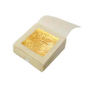 Hot Selling 4,33x4,33 cm Essbares 24 Karat reines Goldfolien blatt zum Dekorieren von Lebensmitteln Hauts chönheit