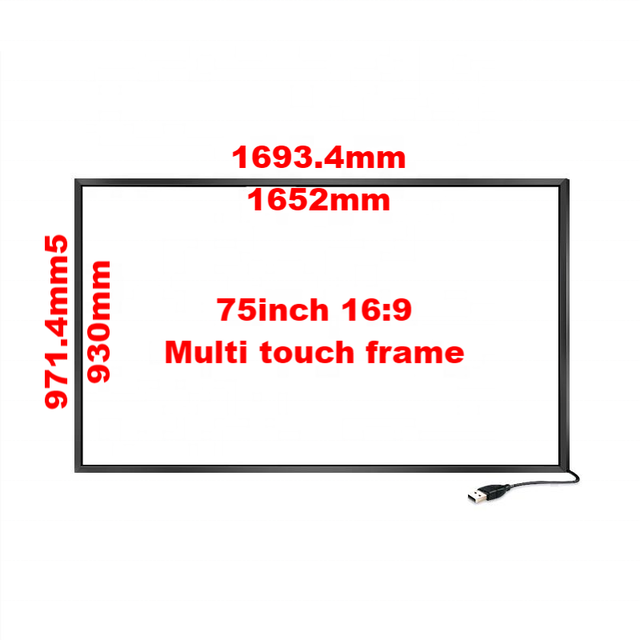 Source Factory Price Guarantee 75 Inch Multi Touch Infrared Touch Screen Overlay Kit 40points