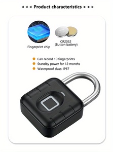 Tuya Chống Trộm Thông Minh Kẽm Hợp Kim Khóa Móc IP67 Key Vân Tay BLE Ứng Dụng Kết Nối An Ninh Hành Lý Khóa Cho Gỗ Mới Wifi - Product Image 6