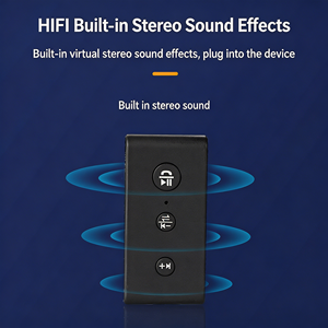 Receptor de Audio BT <span class=keywords><strong>con</strong></span> Clip, Adaptador <span class=keywords><strong>con</strong></span> Micrófono, Lector de Tarjetas TF, Entrada <span class=keywords><strong>Auxiliar</strong></span> de 3.5mm, Auriculares Inalámbricos, Música, Receptor de Audio BT para Automóvil - Product Image 6