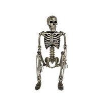 Décorations d'Halloween Squelette Métallique Suspendu 45cm Articulations Mobiles Matière Plastique Ornements Citrouille Alien Humain pour une ambiance effrayante