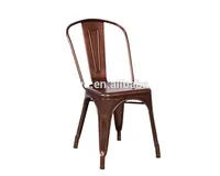 골동품 스타일 로즈 골드 금속 바 의자, 바 의자, 나무 좌석 부드러운 좌석 선택