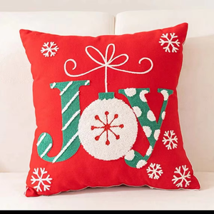 Custom lana nordica ricamata natale Fawn fiocco di neve copricuscini moderni divani federa per la casa - Product Image 6