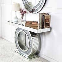 Vente en gros de meubles de salon de luxe modernes Table console avec cadre en bois massif et miroir