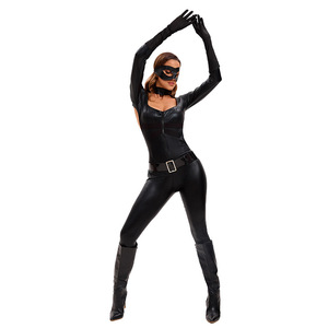 Nuovo <span class=keywords><strong>Costume</strong></span> da Donna Sexy per Halloween, Catgirl Mascherata da Superman, Senza Schienale, Gatto Nero, <span class=keywords><strong>Costume</strong></span> da Studentessa per Giochi di Ruolo - Product Image 2
