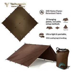 Toldo de Nylon 20D Ligero para Acampar al Aire Libre, con 19 Puntos de Anclaje, para el Lateral del Coche, Tipo Skyline - Product Image 5